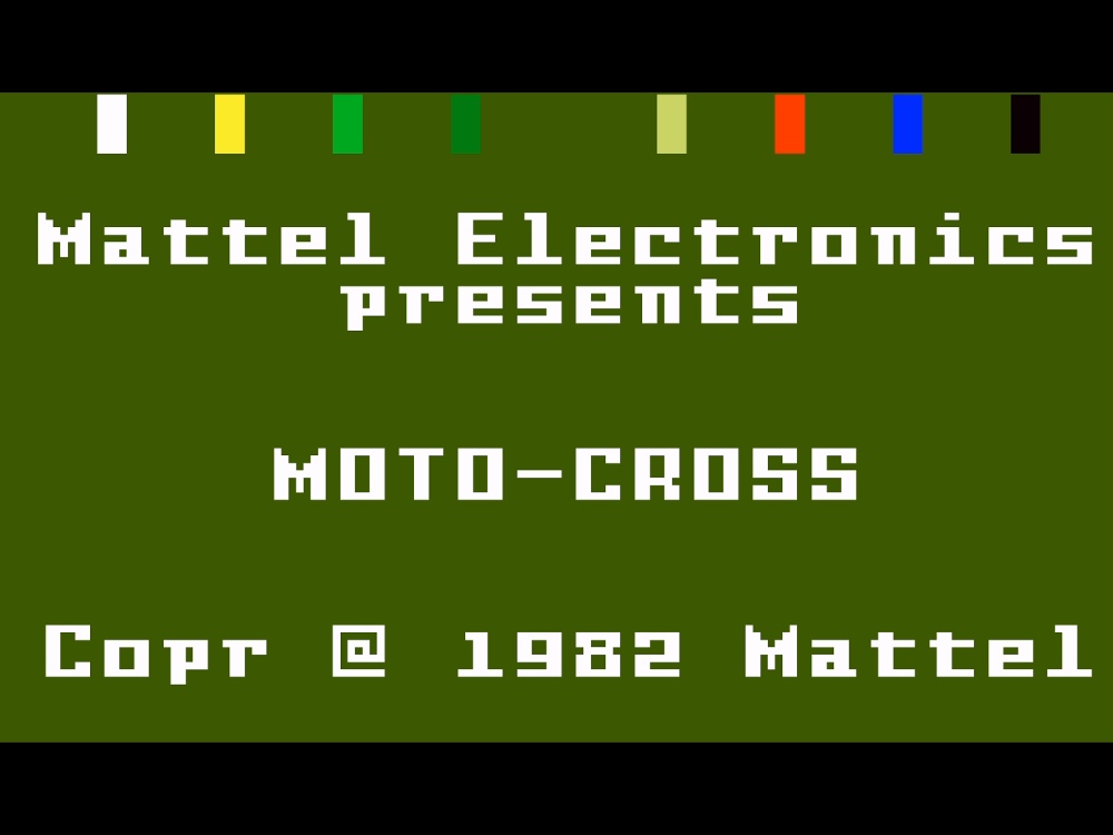 Title Screen of Motocross for Intellivision